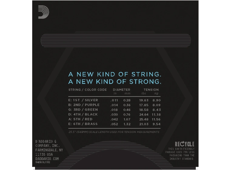 D'addario NYXL1152 El.Gitar Strenger (011-052) 